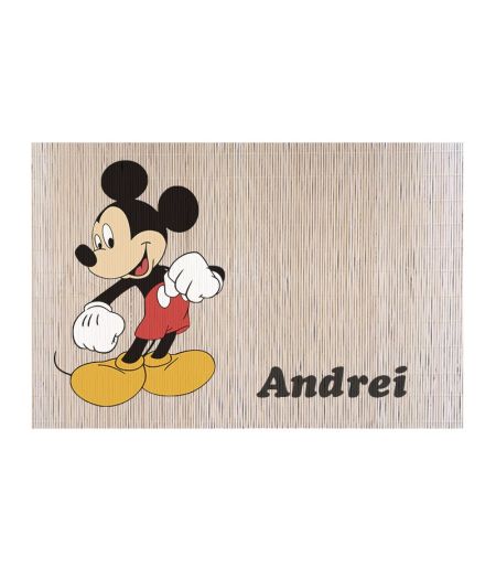 Suport pentru farfurie michey si nume