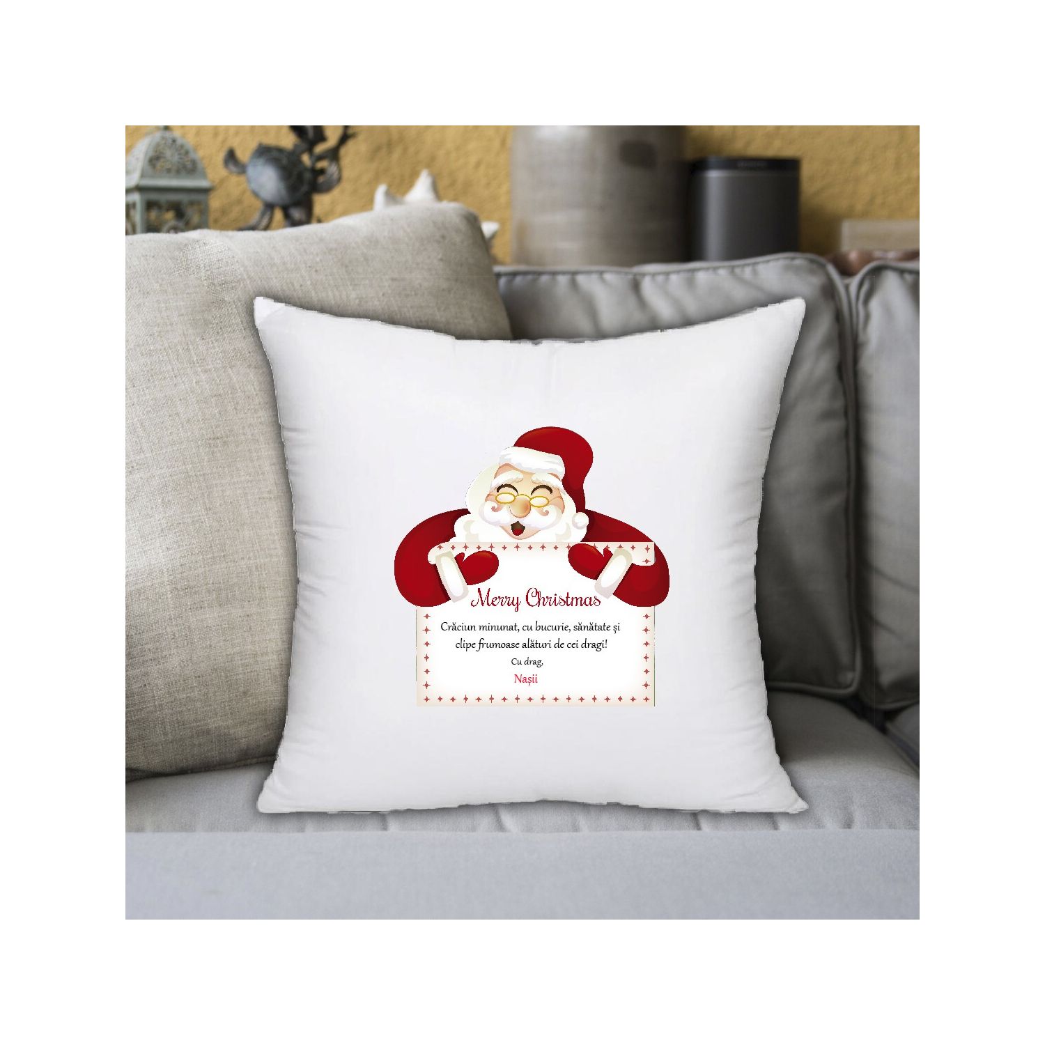 Perna personalizată cu mesaj de Crăciun