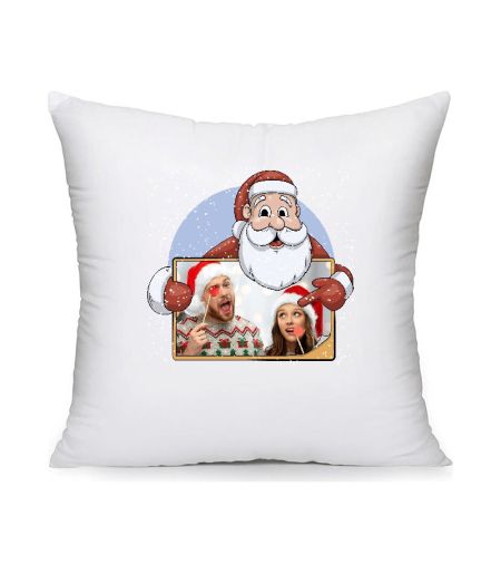 Pernă personalizată cu fotografie Santa Claus