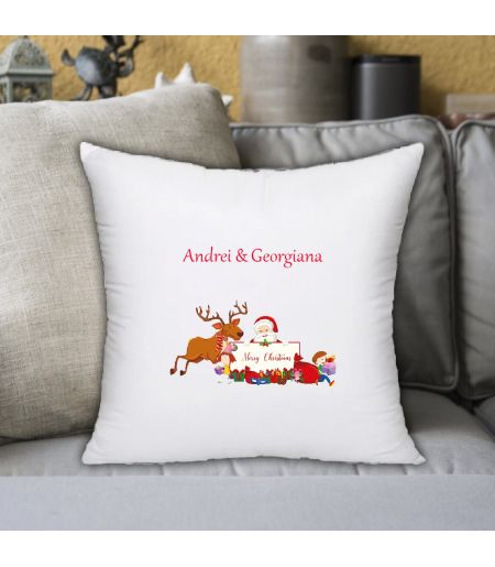 Perna personalizată cu Moș Crăciun și nume