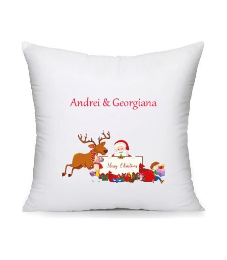 Perna personalizată cu Moș Crăciun și nume
