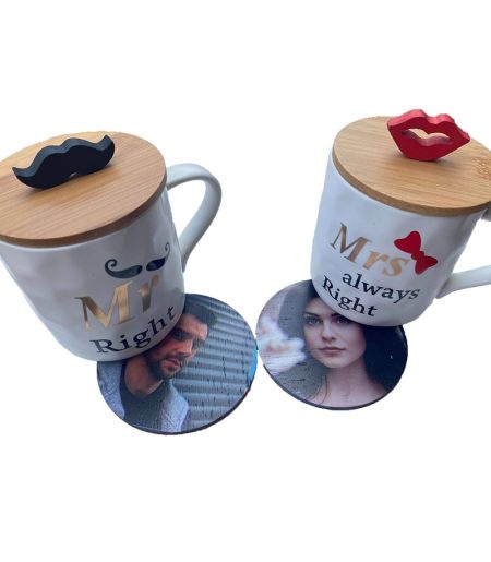 Set suporturi personalizate pentru pahare cu 6 fotografii