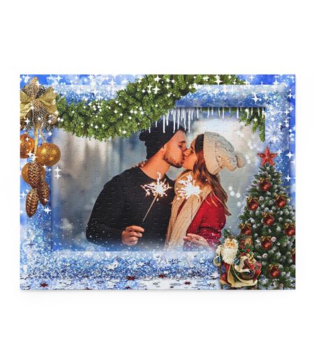 Puzzle personalizat cu o fotografie și tematică wood Christmas