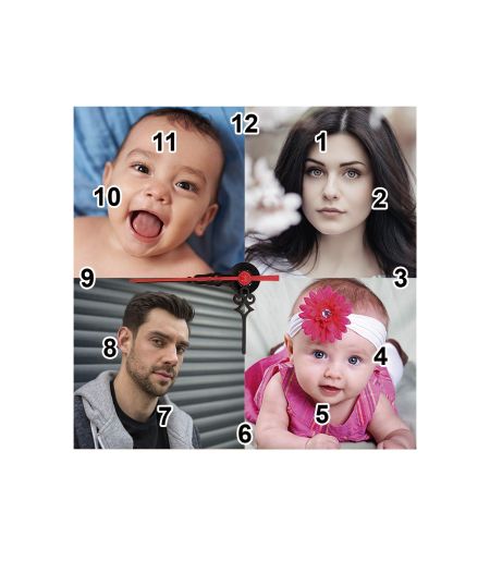 Ceas personalizat cu 4 poze