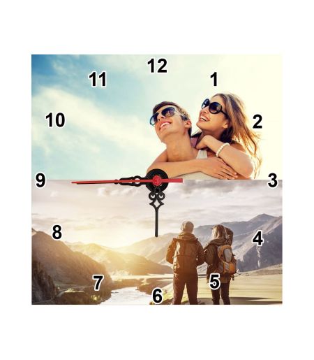 Ceas personalizat cu 2 poze