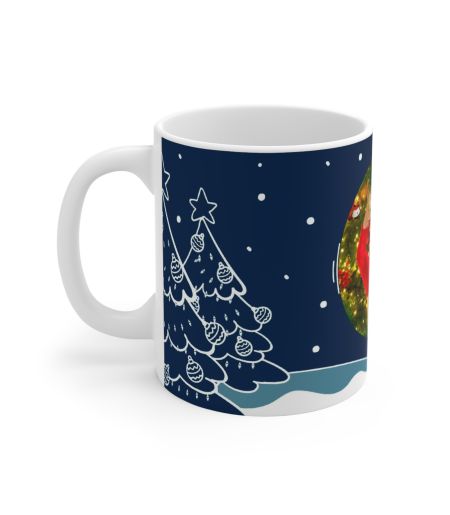 Cană personalizată cu o fotografie și tematică de Crăciun