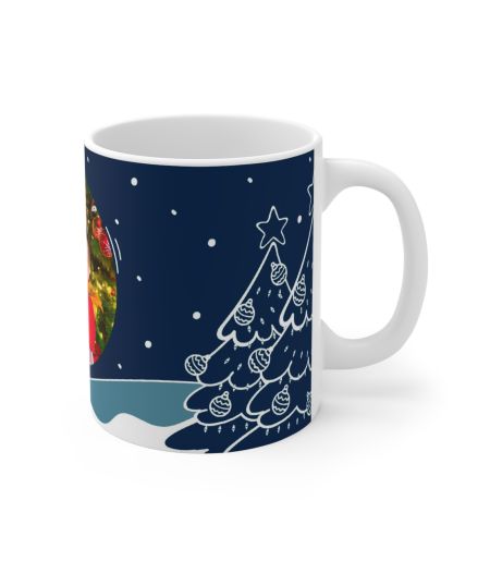 Cană personalizată cu o fotografie și tematică de Crăciun