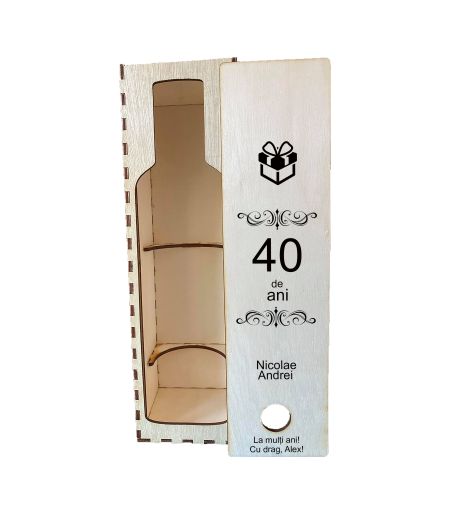 Cutie vin personalizata la multi ani