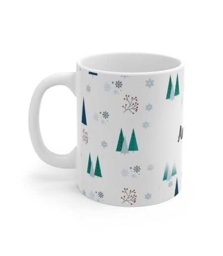 Cană personalizată Christmas tree și nume