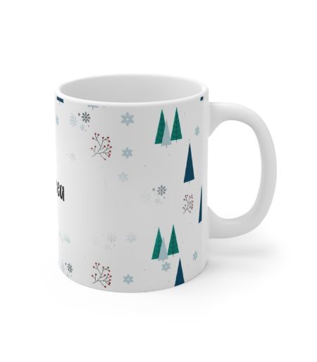 Cană personalizată Christmas tree și nume