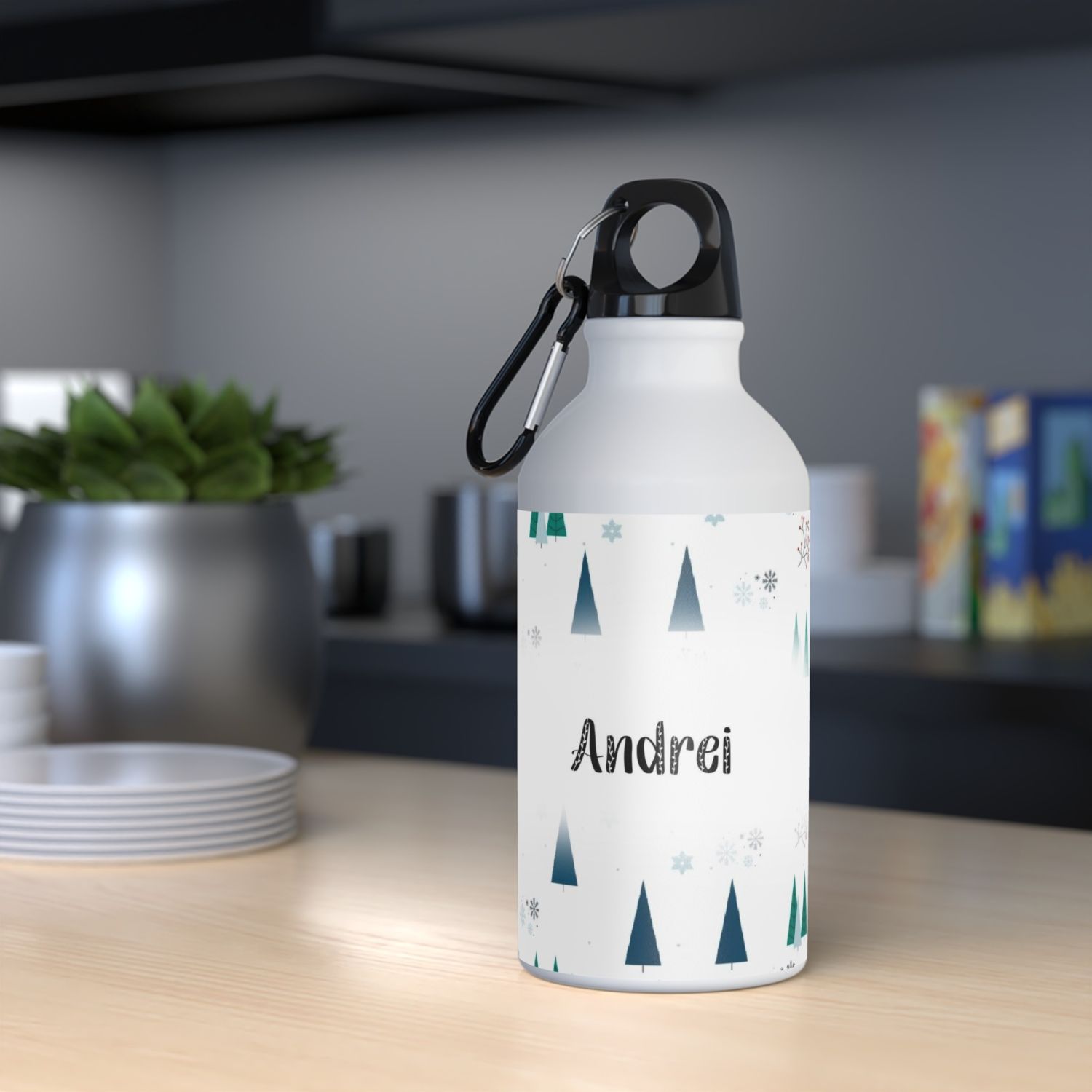 Bidon aluminiu personalizat cu nume new adventures