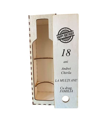 Cutie vin personalizata Happy b-day si nume