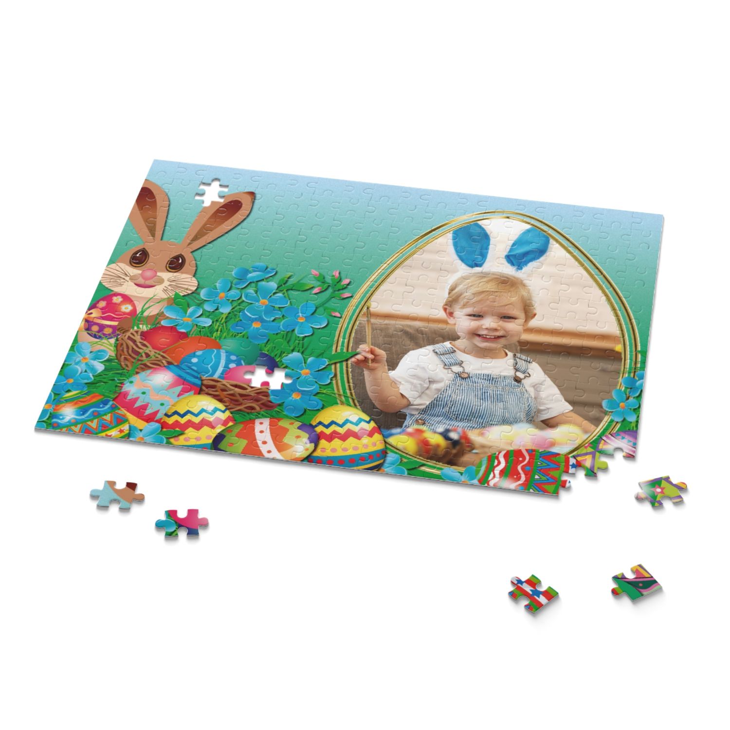 Puzzle personalizat cu o fotografie în formă de ou