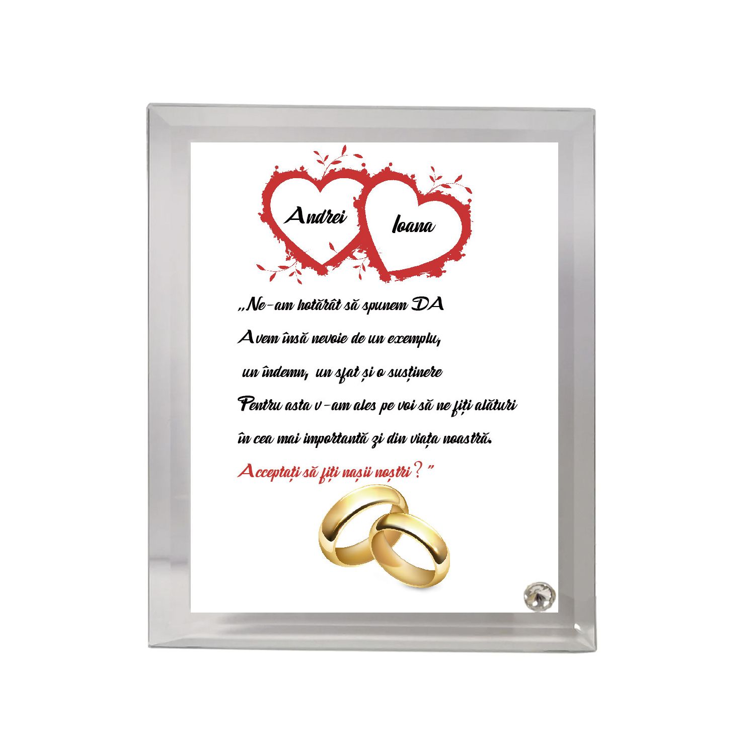 Ramă foto personalizată tematică Nași