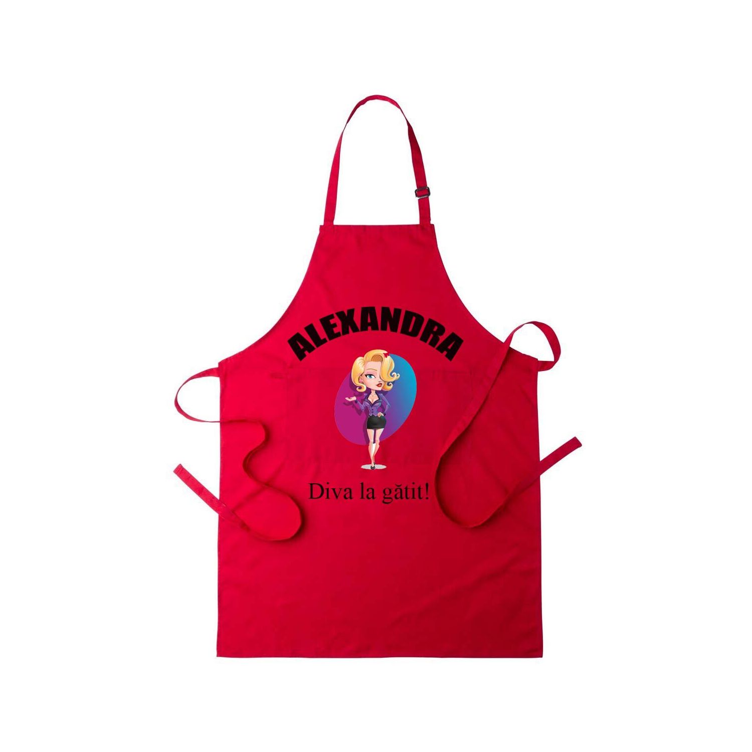 Sort personalizat cu mesaj DIVA LA GATIT