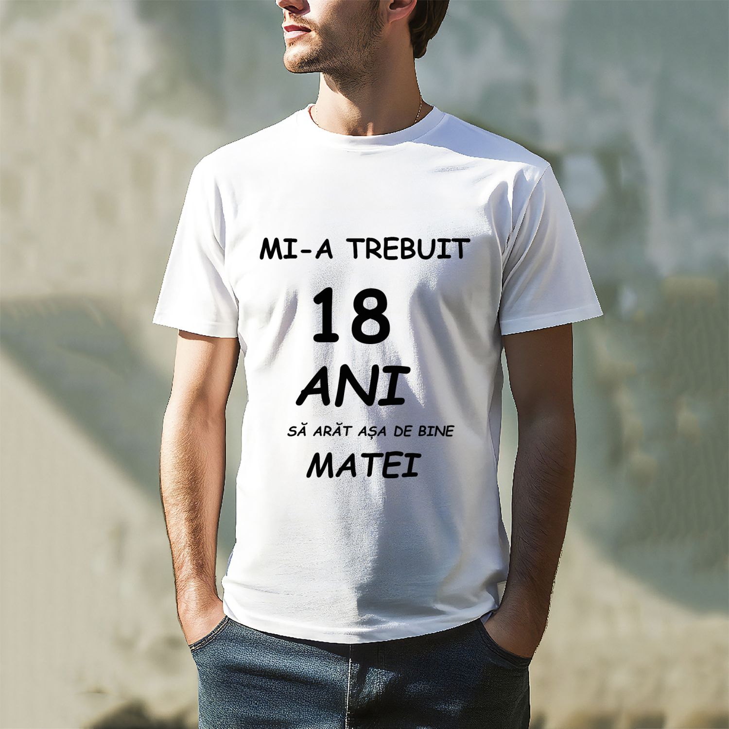 Tricou bărbați personalizat cu tematică 18 ani