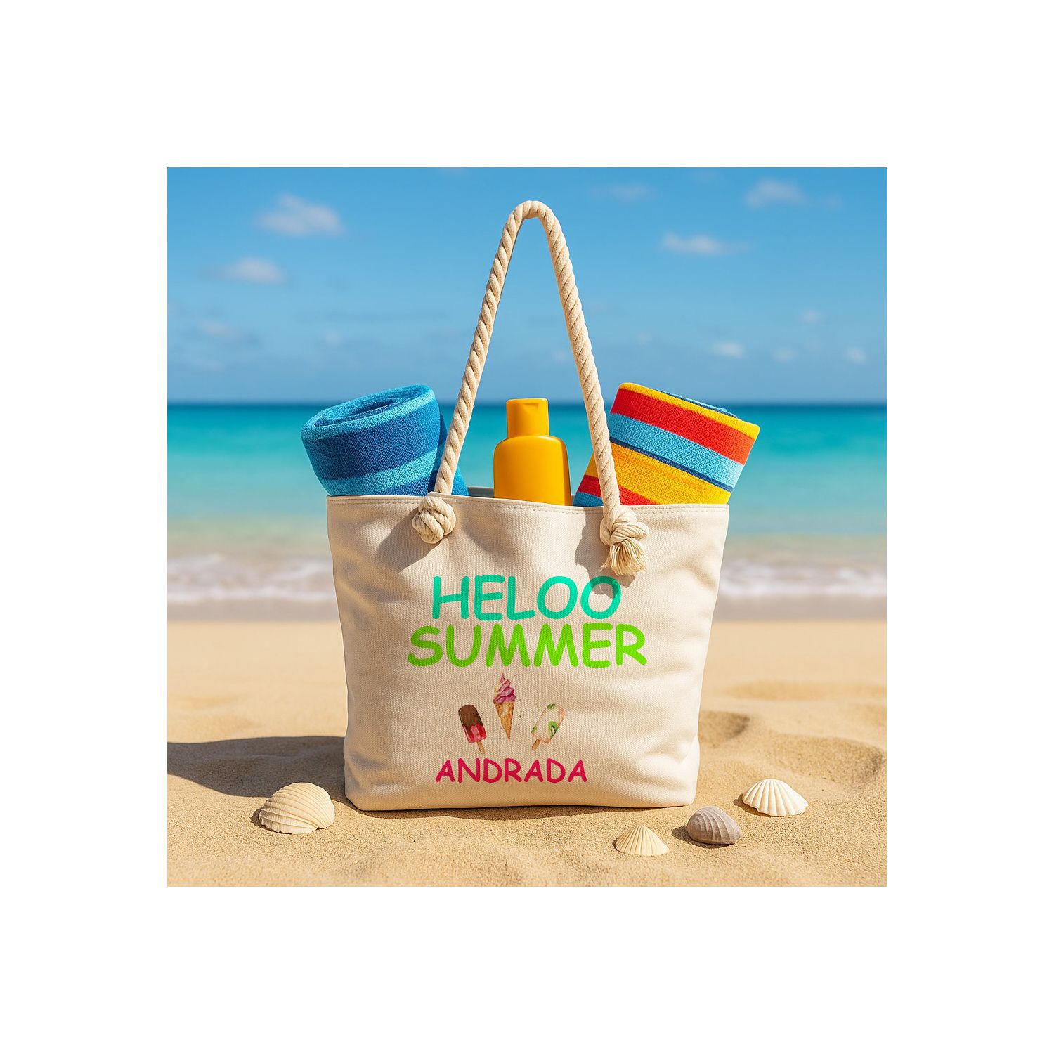 Geantă de plajă personalizată