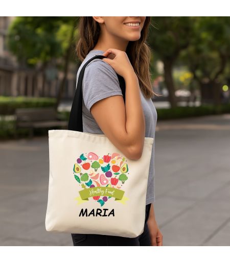 Geantă de plajă/cumpărături-personalizată food