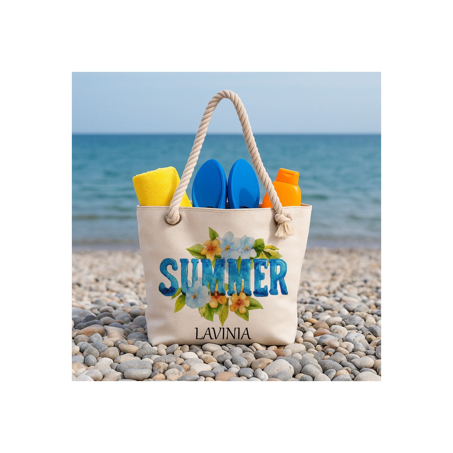 Geantă de plajă personalizată summer