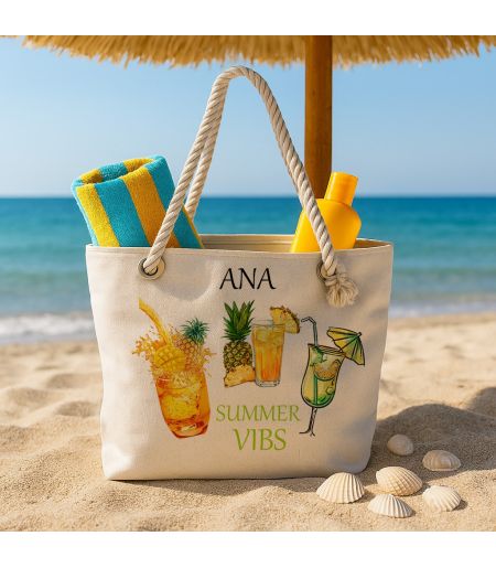 Geantă de plajă personalizată cocktail