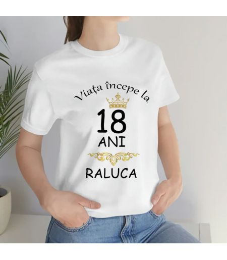 TRICOU DAMĂ PERSONALIZAT CU MSAJ ȘI NUME