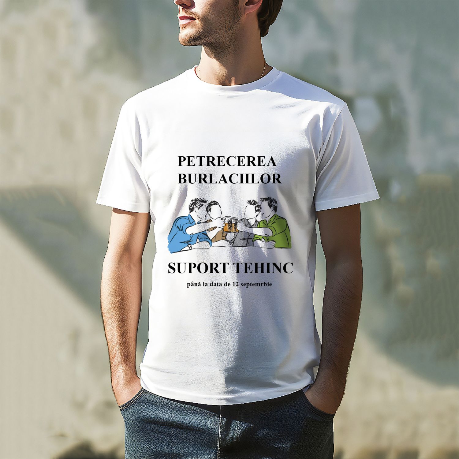 TRICOU BĂRBAȚII PERSONALIZAT BURLĂCIE