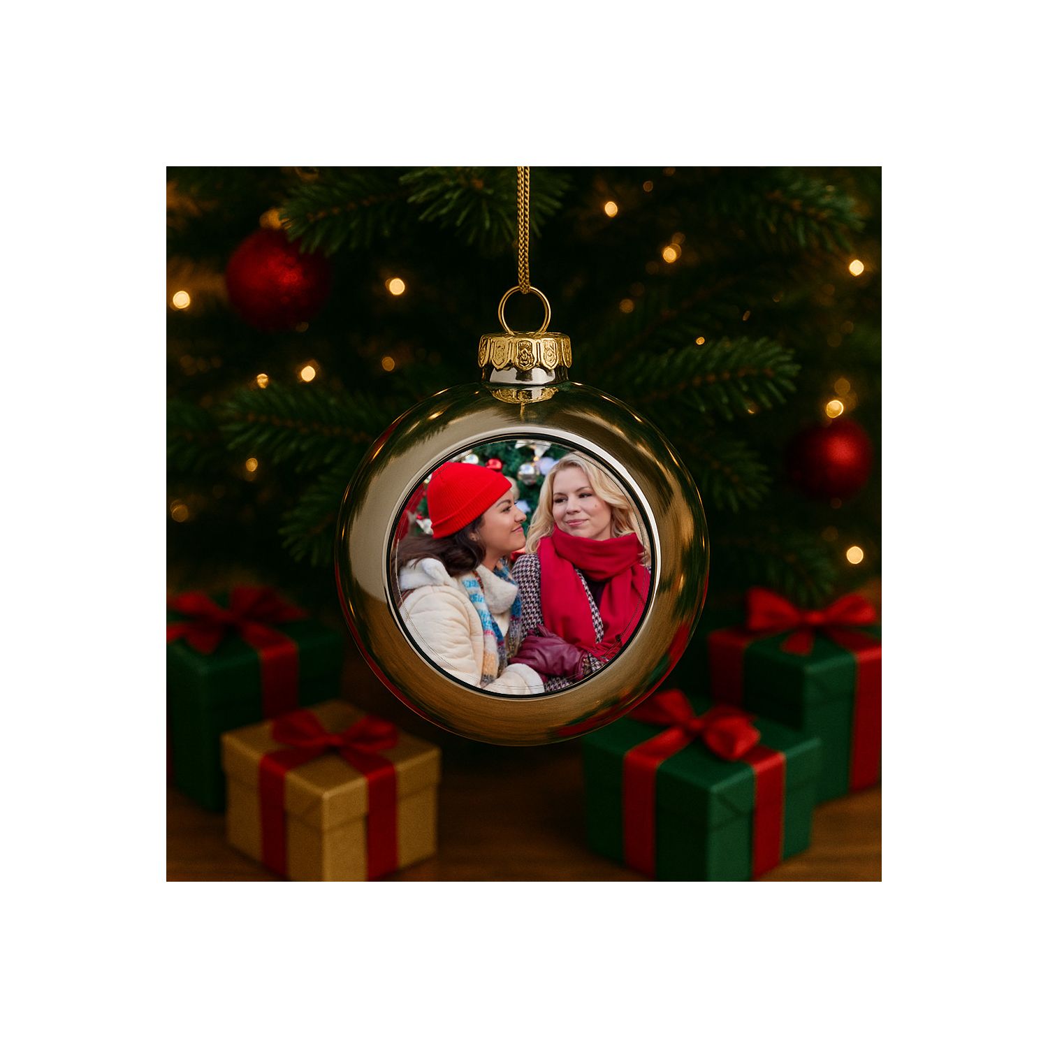 GLOB AURIU ROTUND PERSONALIZAT CU FOTOGRAFIE