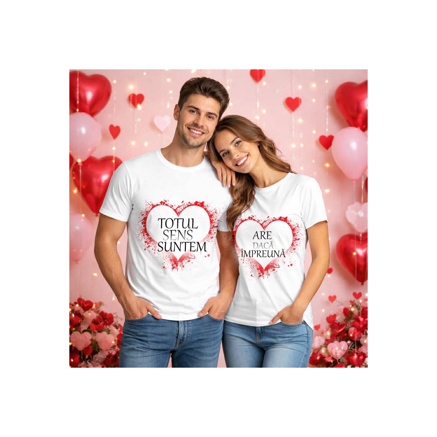 Set tricouri cuplu tematică ziua îndrăgostițiilor