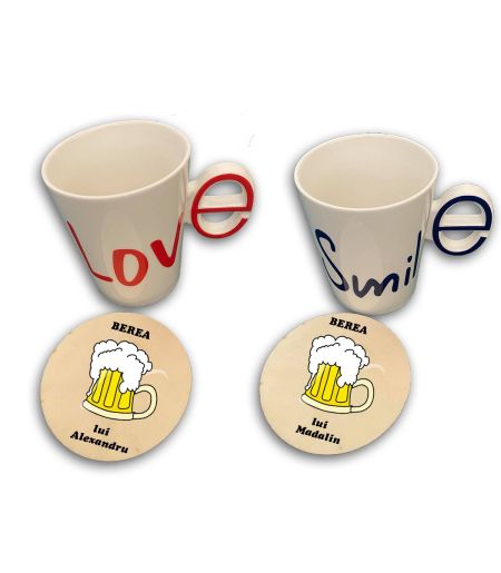 Suporturi personalizate pentru pahare cu nume