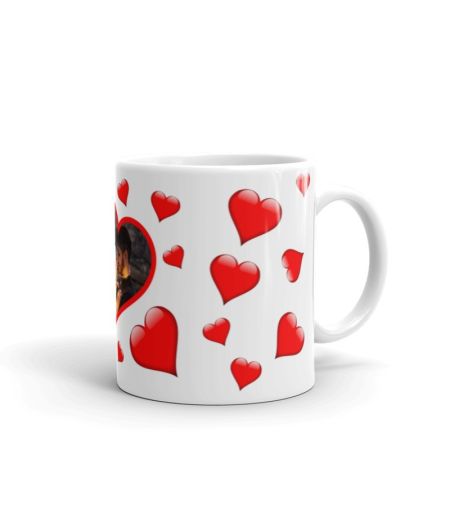 Cana personalizata cu o poza si inimioare