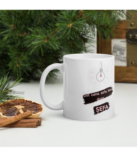 Cana personalizata cu mesaj - din cana asta bea doar