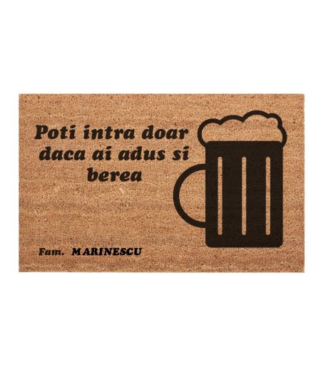 Covoras intrare exterior mesaj bere