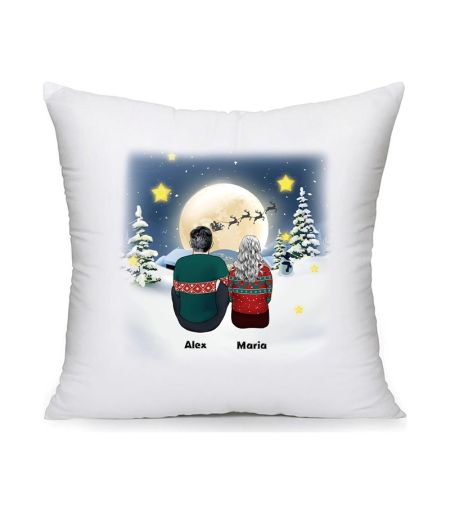 Perna personalizata cuplu de craciun si nume