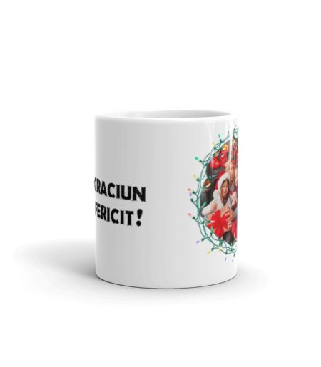 Cana personalizata craciun fericit si o poza