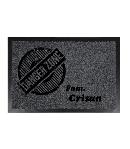 Covor intrare personalizat danger zone