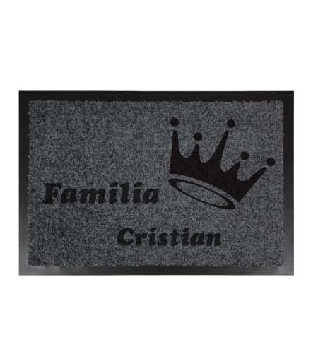 Covoras intrare personalizat nume si coroana