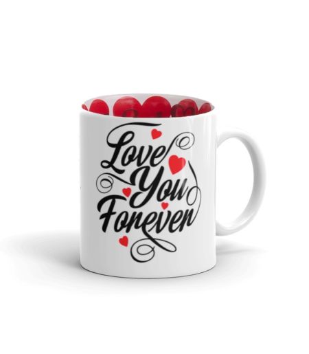 Cana personalizata cu poza si mesaj "LOVE YOU FOREVER"