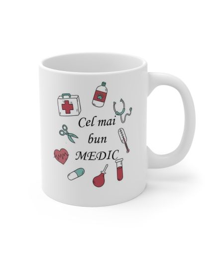 Cana cel mai bun medic personalizata cu nume barbat