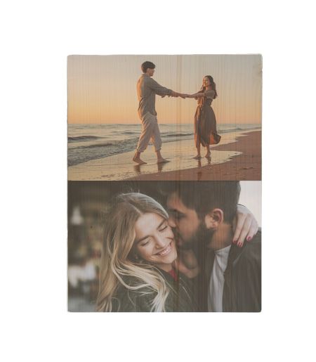 Fotografie pe lemn 2 poze tip portret