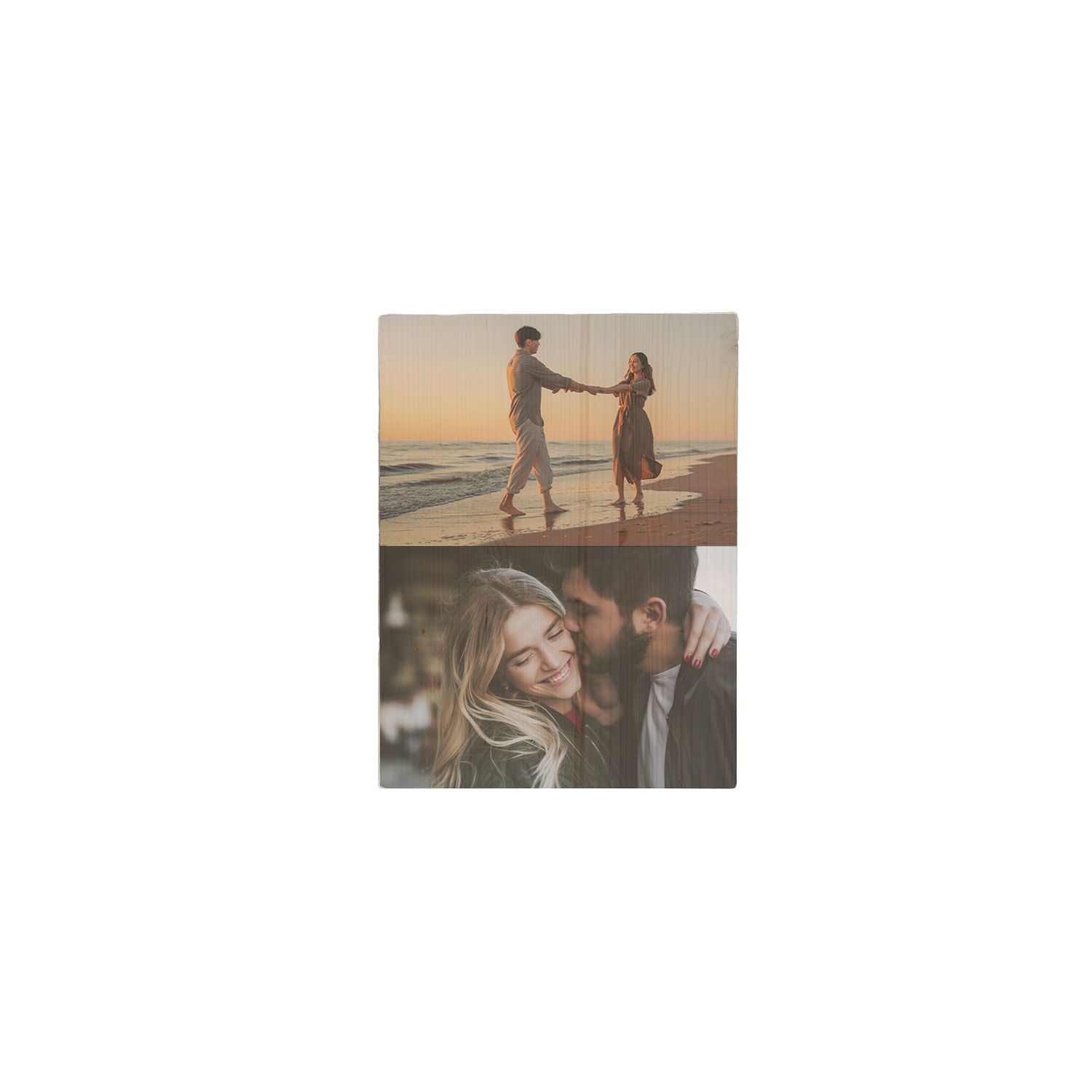 Fotografie pe lemn 2 poze tip portret