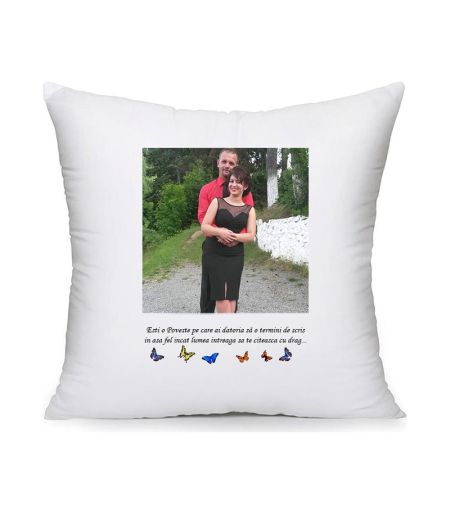 Perna personalizata cu o poza si mesaj