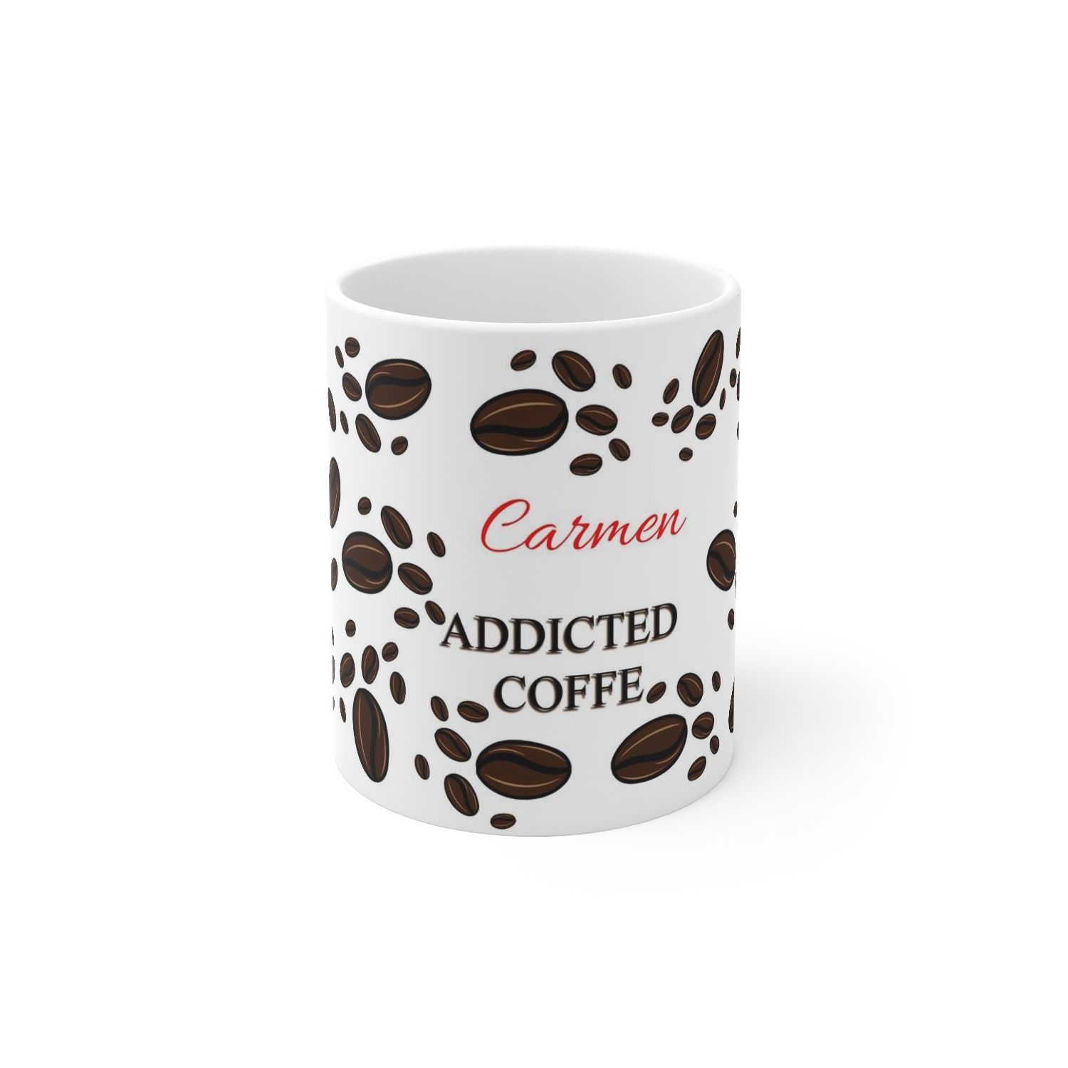 Cana personalizata addicted coffe si nume