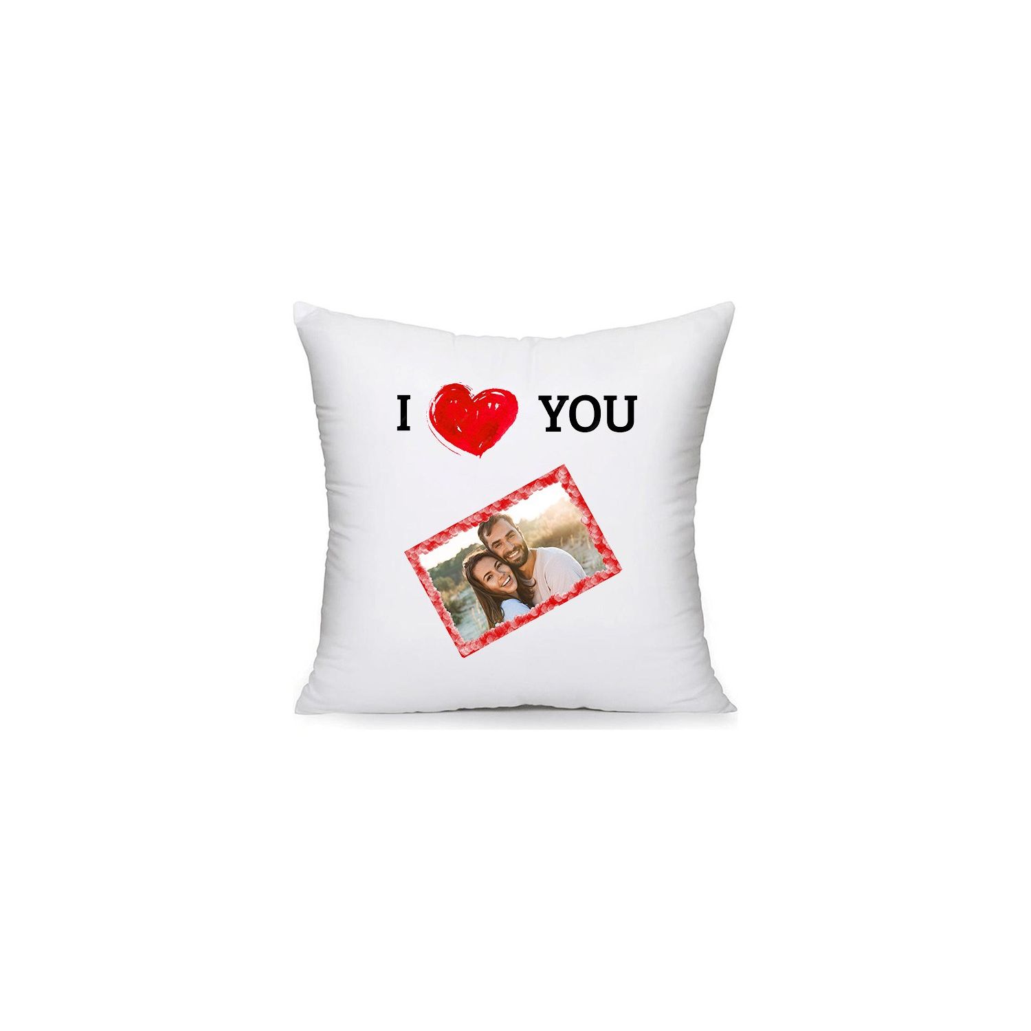 Perna personalizata cu poza in rama i love you
