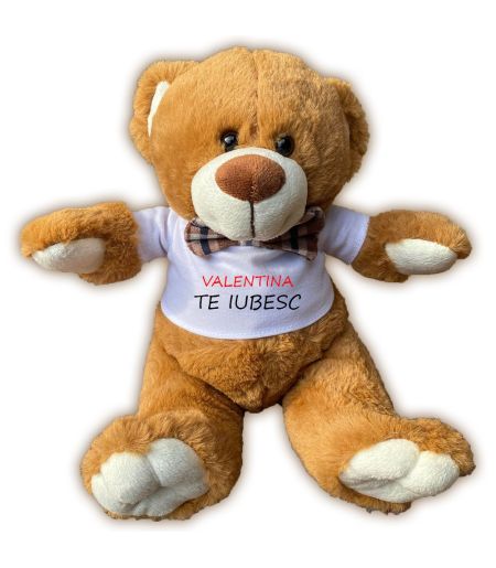 Ursulet de plus personalizat cu nume si mesaj