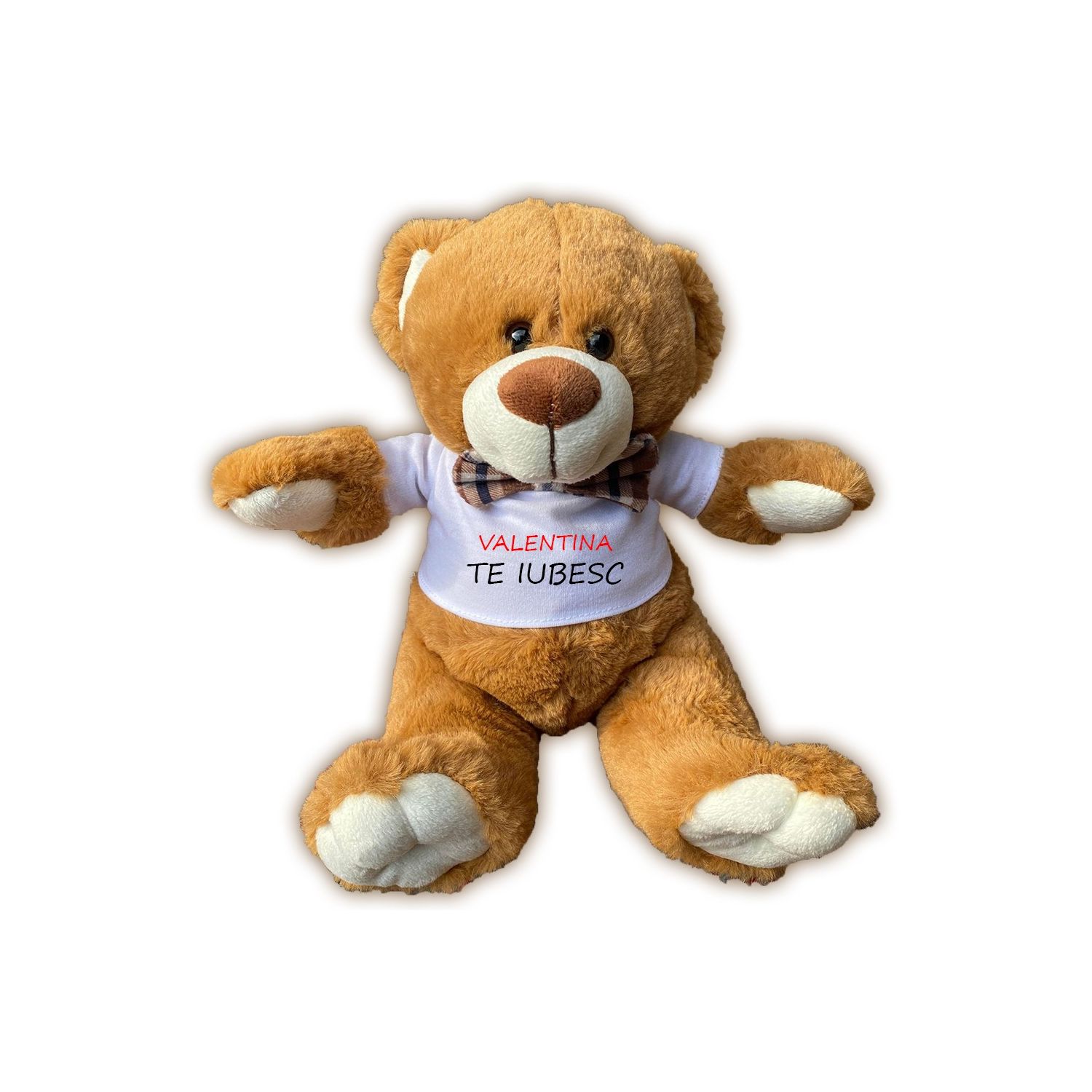 Ursulet de plus personalizat cu nume si mesaj