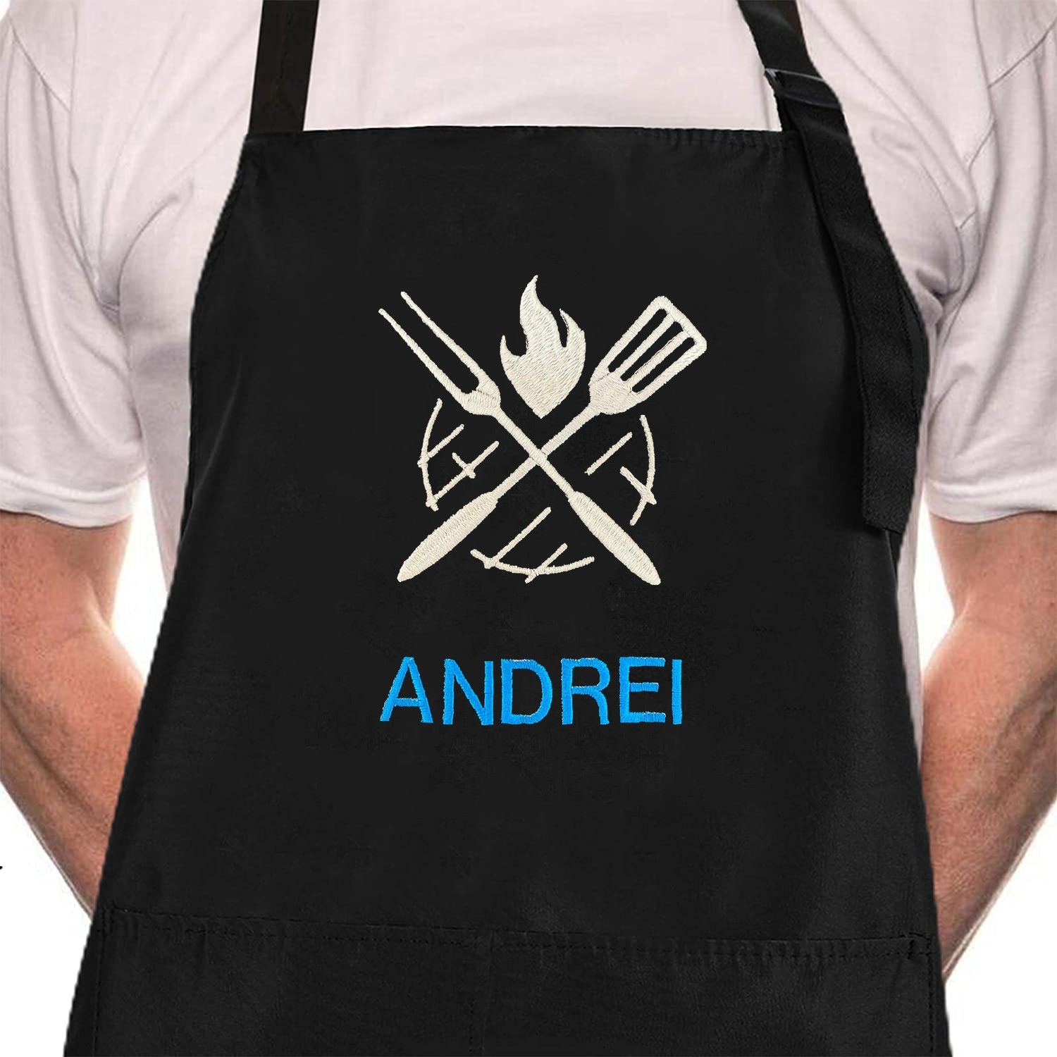 Sort bucatar personalizat cu nume BBQ