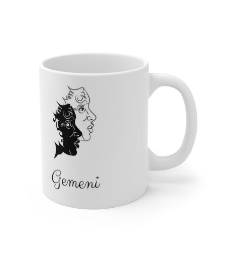 Cana personalizata cu data nastere si zodia gemeni