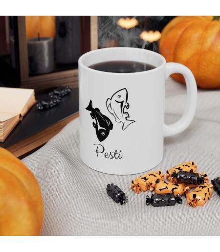 Cana personalizata cu data nastere si zodia pesti