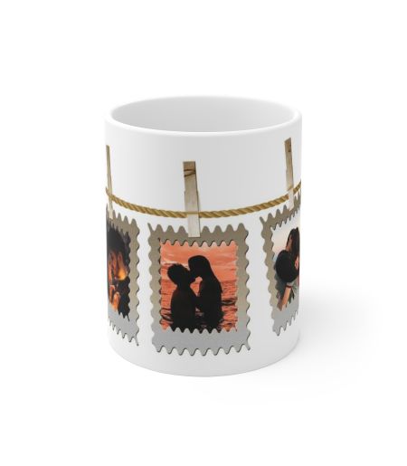 Cana personalizata cu 5 poze pe sfoara