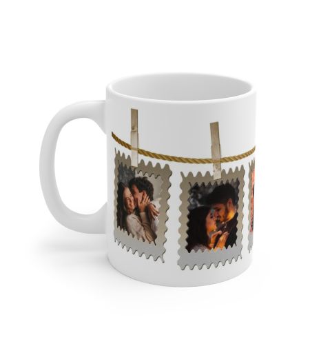 Cana personalizata cu 5 poze pe sfoara